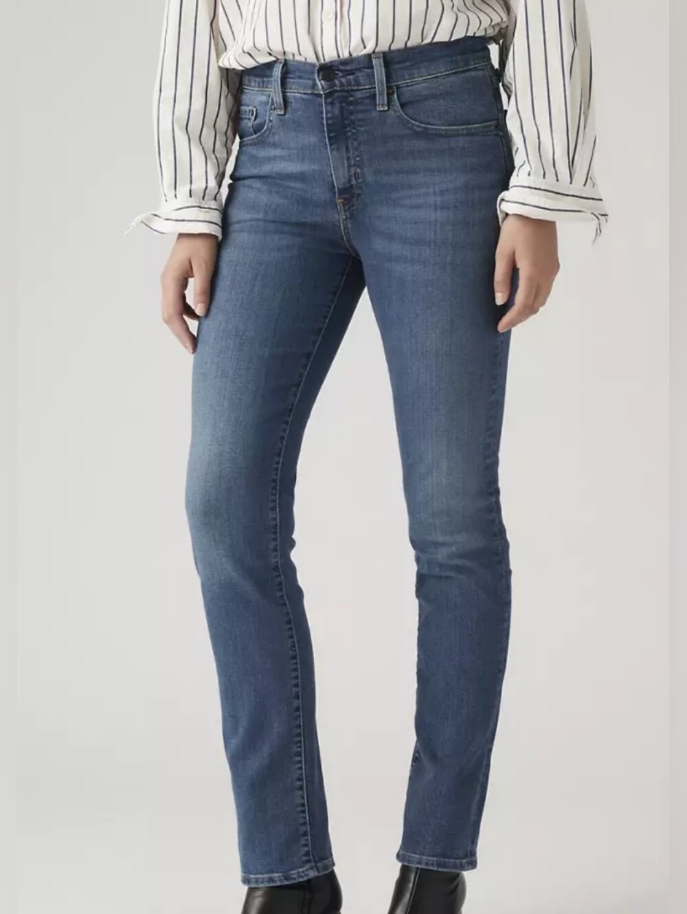 Levis Women's 724 High Rise Straight Leg Denim Jeans Size 28